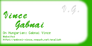 vince gabnai business card